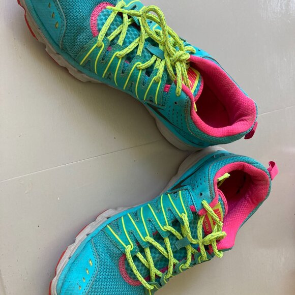 Nike Flex Trail 2  Sz 10 Women Teal/Lime - Picture 3 of 10